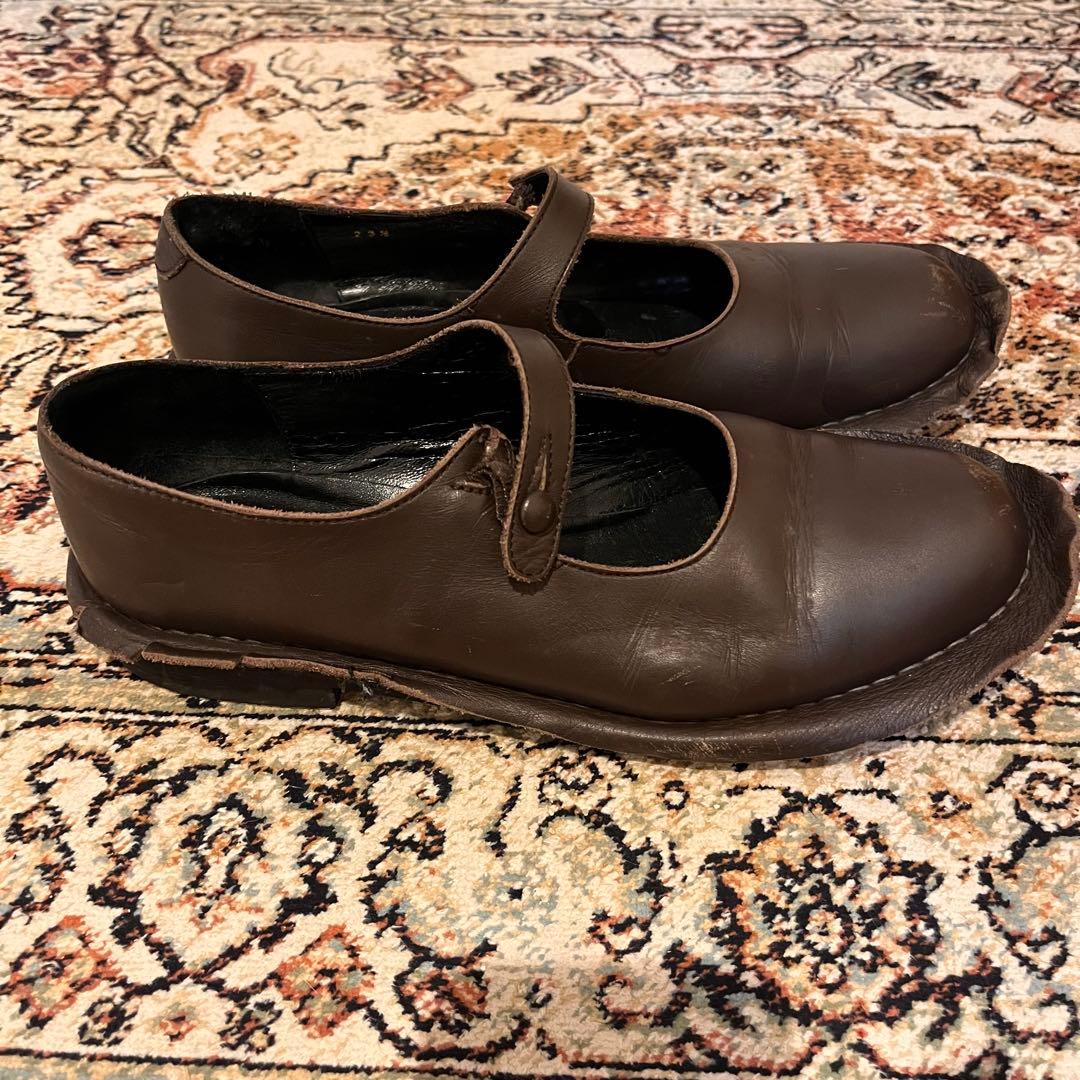 COMME des GARÇONS メリージェーン レザーシューズ ブラウン