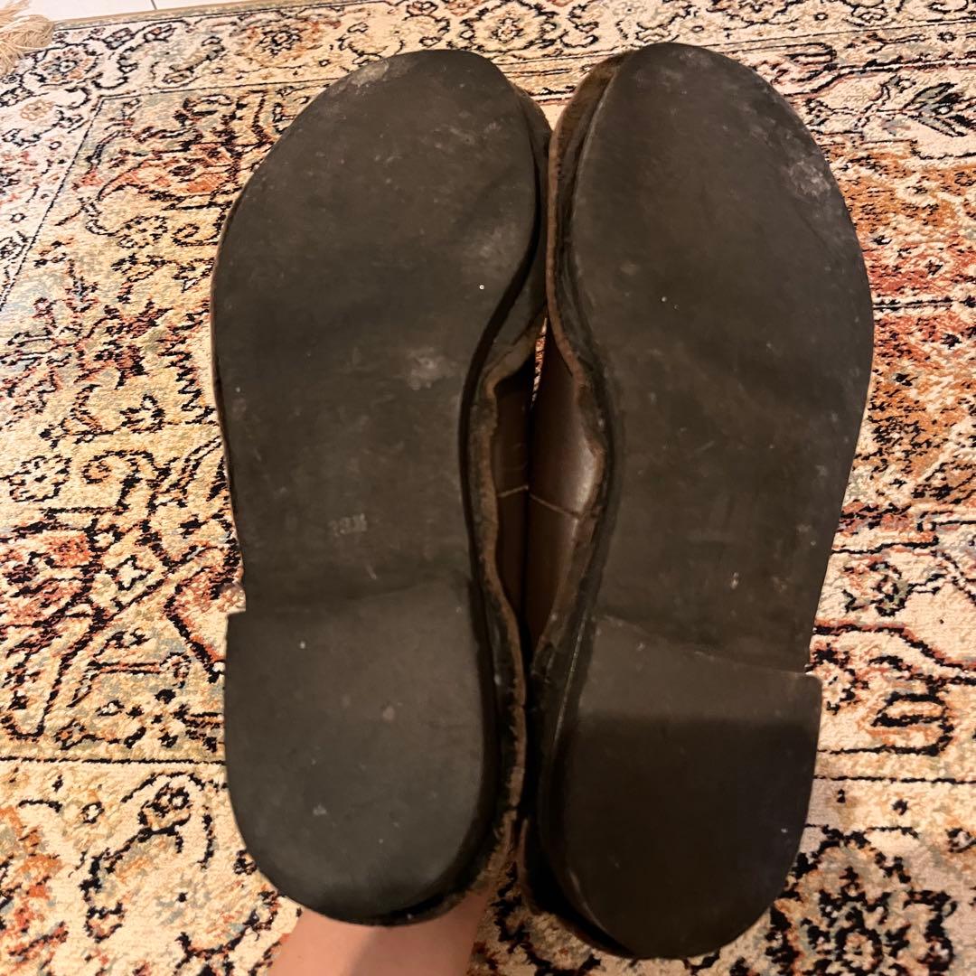 COMME des GARÇONS メリージェーン レザーシューズ ブラウン