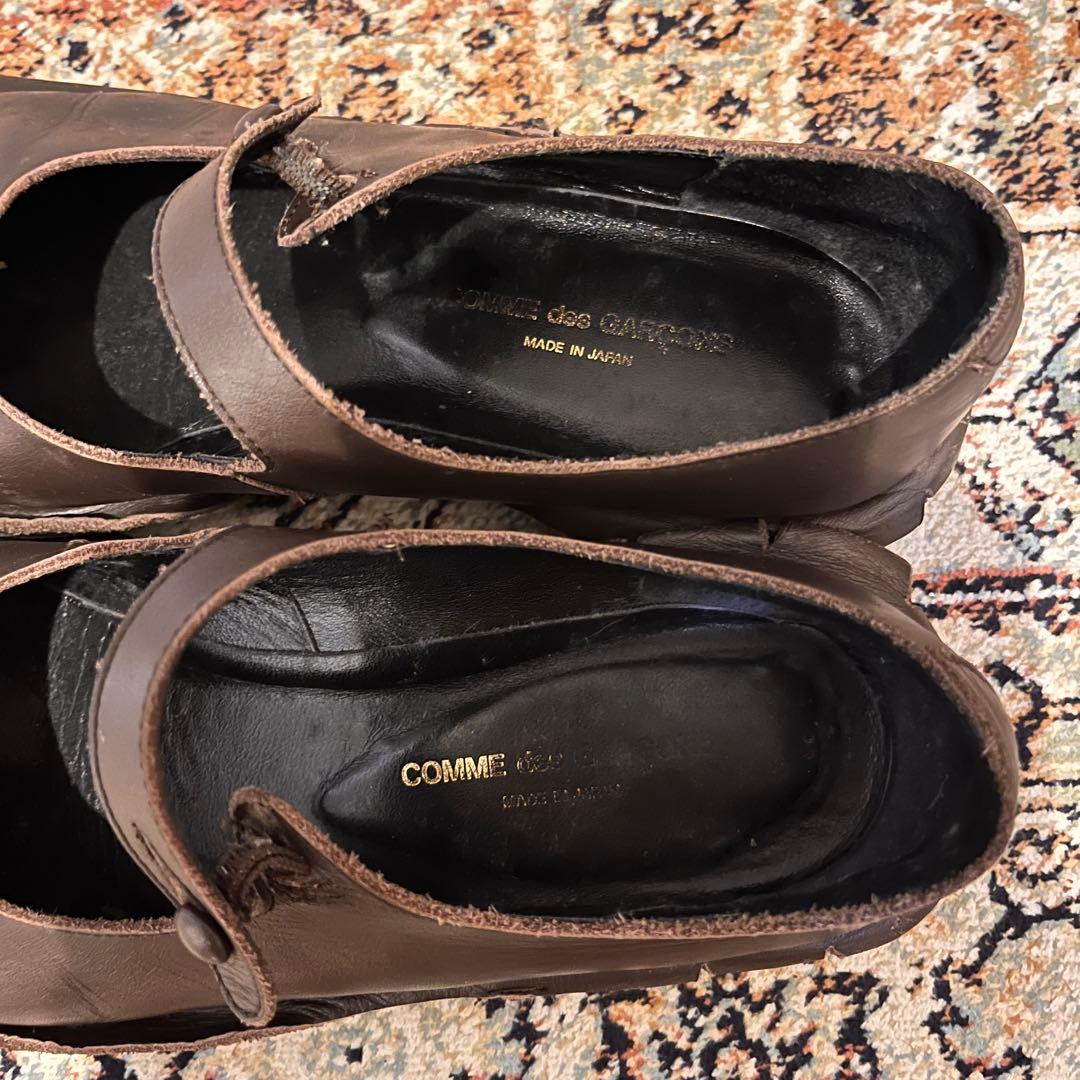 COMME des GARÇONS メリージェーン レザーシューズ ブラウン