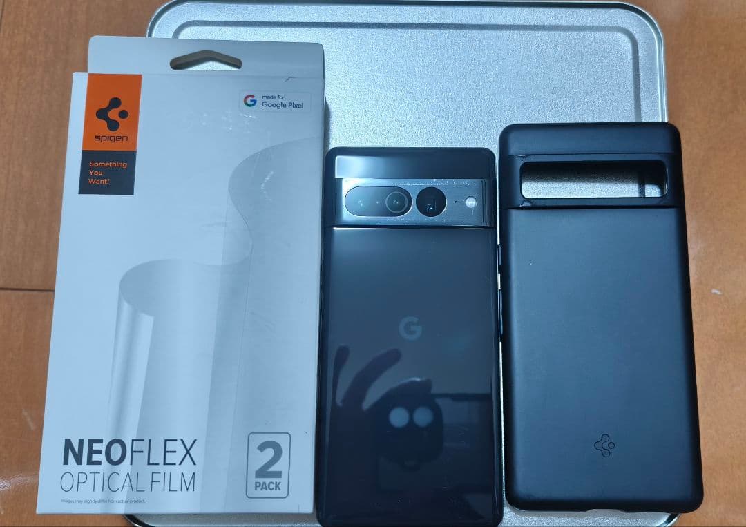 Google Pixel7Pro 128GB オブシディアン ケース、フィルム付