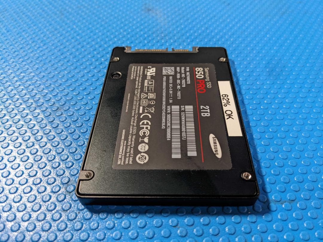 o*u様 Samsung SSD 850 PRO 2TB 状態:62%