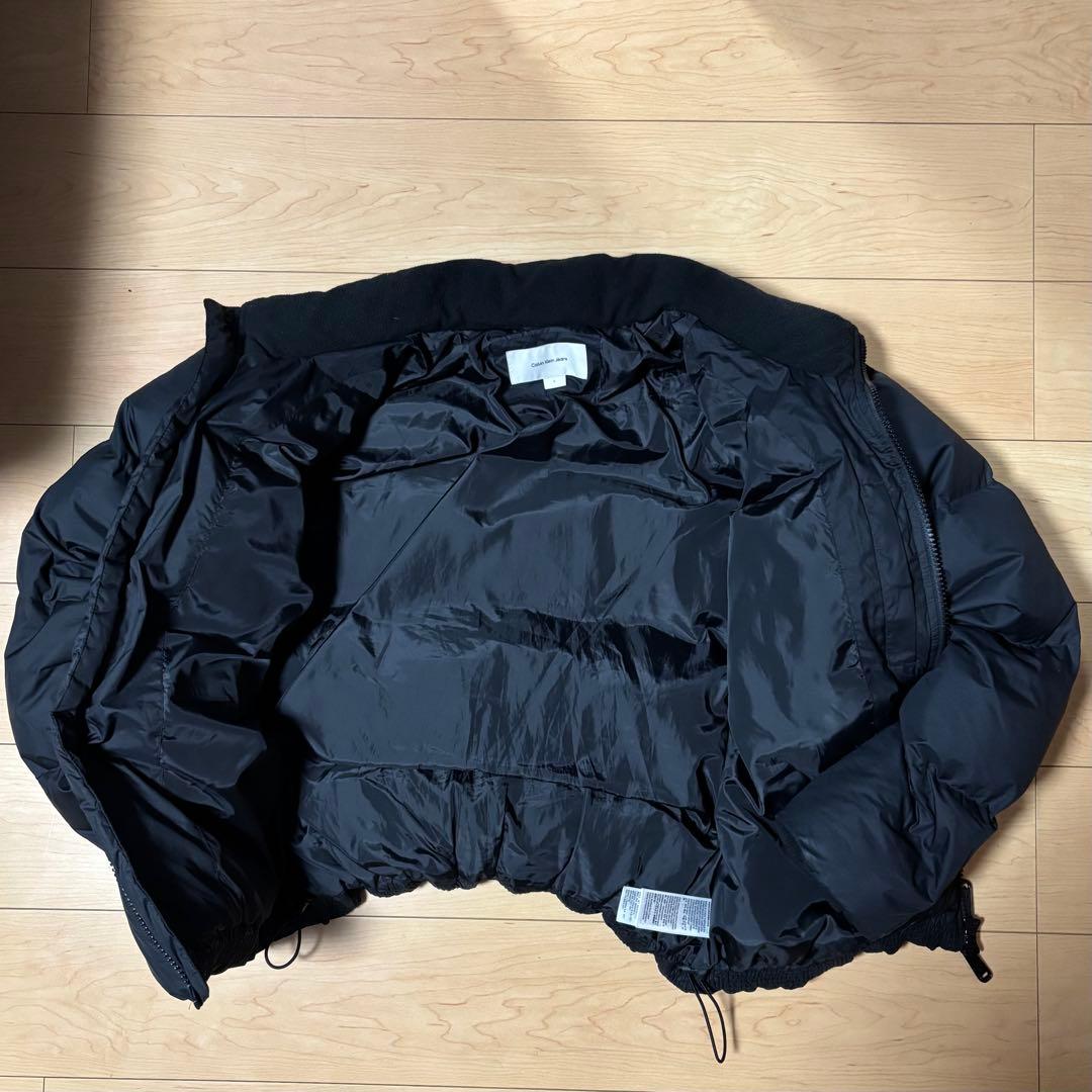   ダウンジャケット ブラック ダブルジップ ドローコード