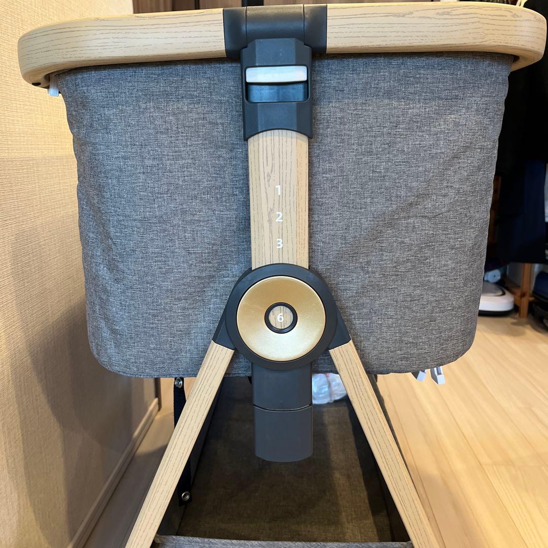 hzdmj ベビーベッド グレー 星柄