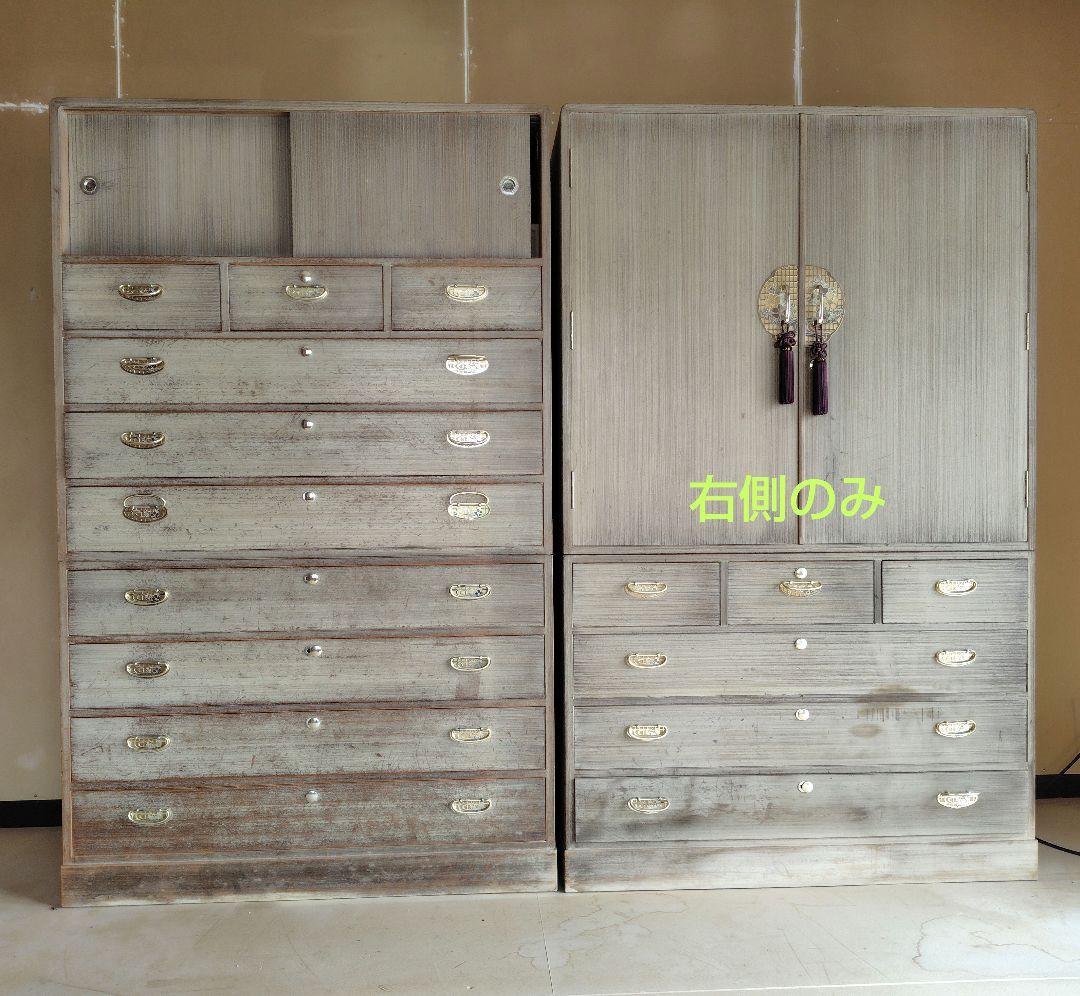 右側のみ　桐箪笥 木製 引き出し多数