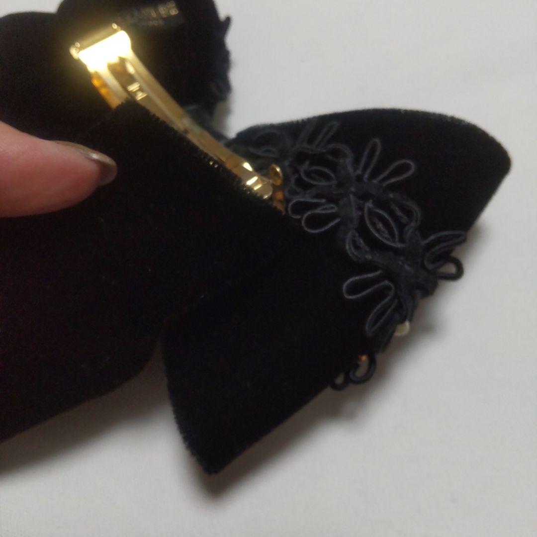 ALEXANDRE DE PARIS ベルベット リボン バレッタ ヴィンテージ