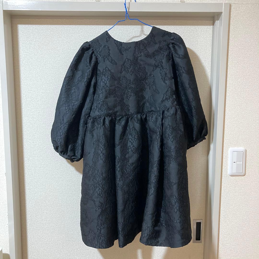 perna ジャガードボリュームブラウス ブラック　ペルナ