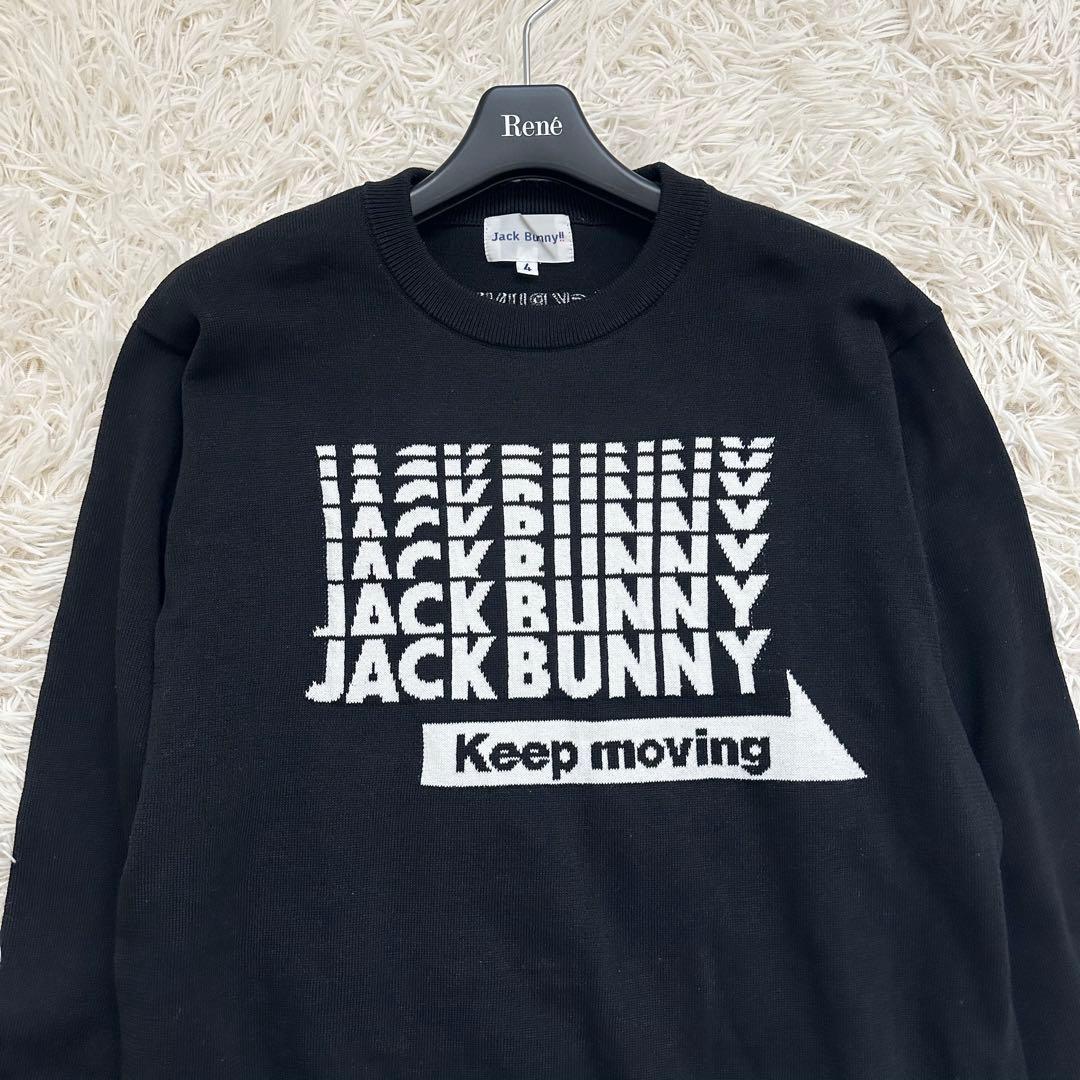 2023✨️ジャックバニー 大きいサイズ XL ロゴ ニットセーター 黒