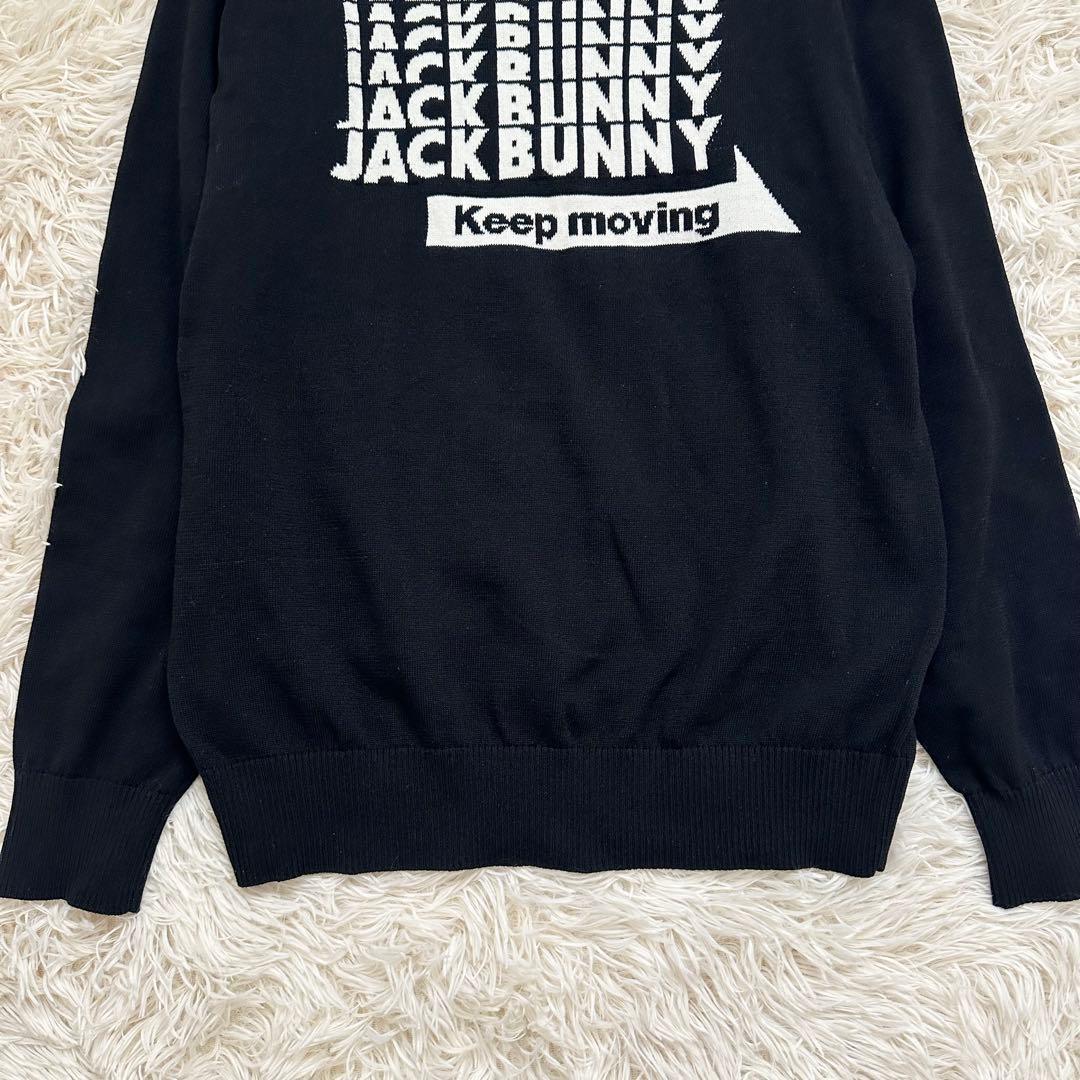 2023✨️ジャックバニー 大きいサイズ XL ロゴ ニットセーター 黒