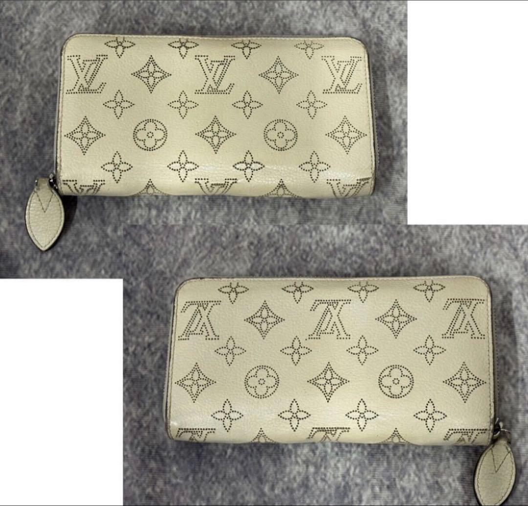 【良品】ルイヴィトン マヒナ モノグラム ラウンドファスナー 長財布