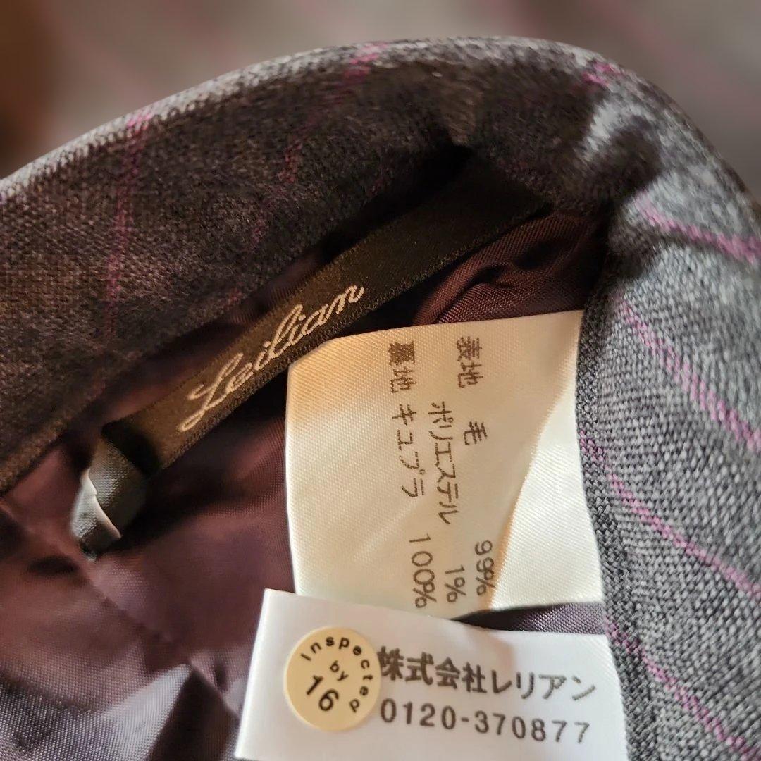 新品、未使用、レリアン、イタリア製 ストライプ テーラードジャケットスーツ。