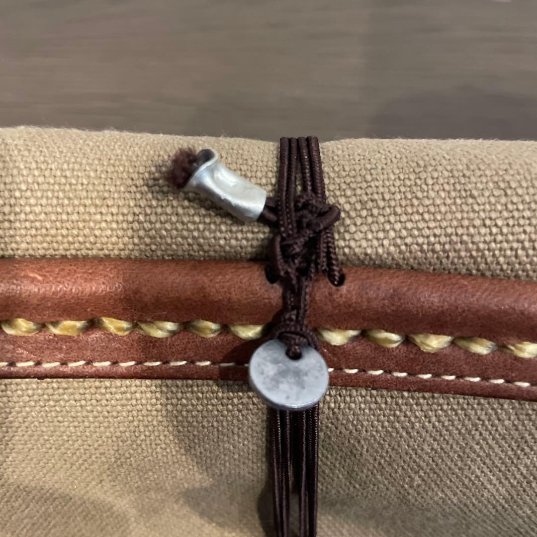 [新品•未使用] eb.a.gos エバゴス　キャンパス×レザー三折り財布