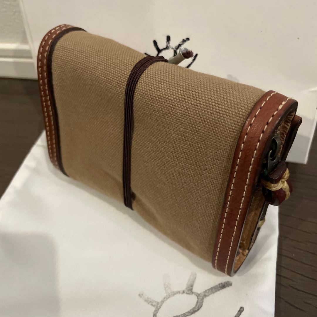 [新品•未使用] eb.a.gos エバゴス　キャンパス×レザー三折り財布