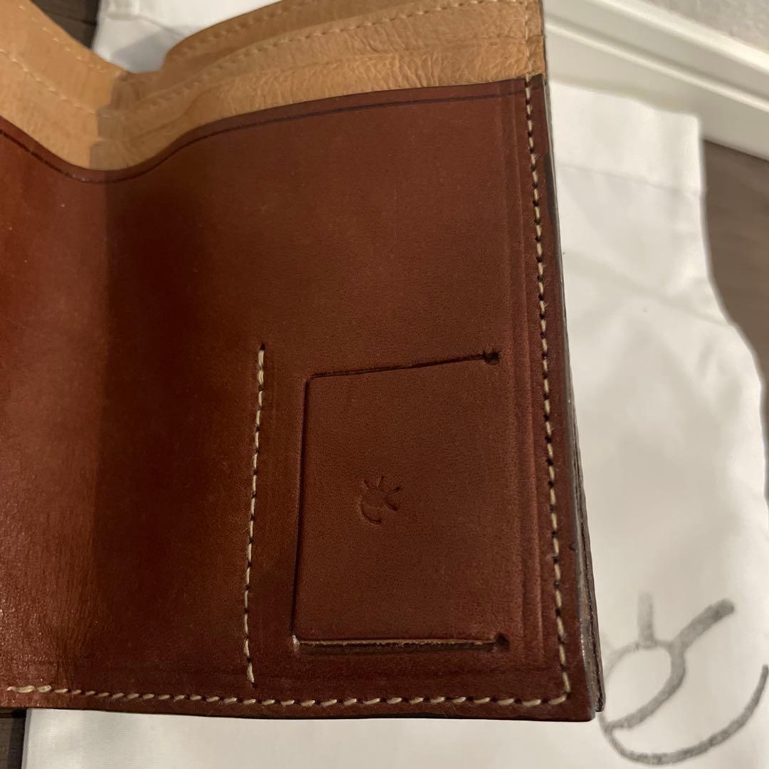 [新品•未使用] eb.a.gos エバゴス　キャンパス×レザー三折り財布