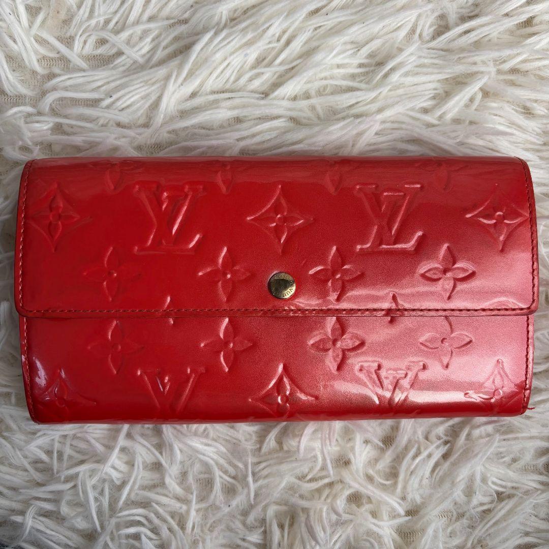 【激レア 良品】ルイヴィトン　ヴェルニ　ポルトフォイユ サラ　長財布　オレンジ系