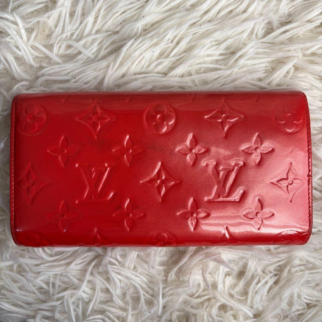 【激レア 良品】ルイヴィトン　ヴェルニ　ポルトフォイユ サラ　長財布　オレンジ系