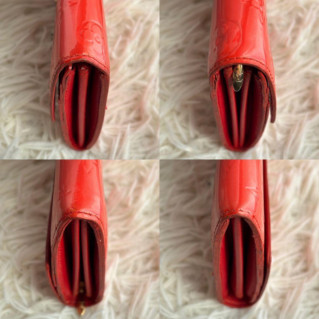 【激レア 良品】ルイヴィトン　ヴェルニ　ポルトフォイユ サラ　長財布　オレンジ系