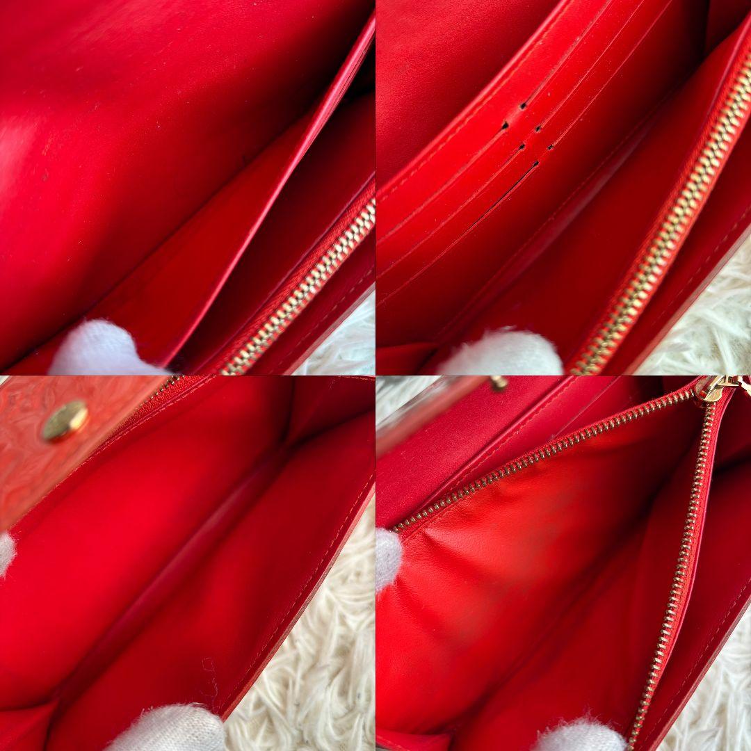 【激レア 良品】ルイヴィトン　ヴェルニ　ポルトフォイユ サラ　長財布　オレンジ系