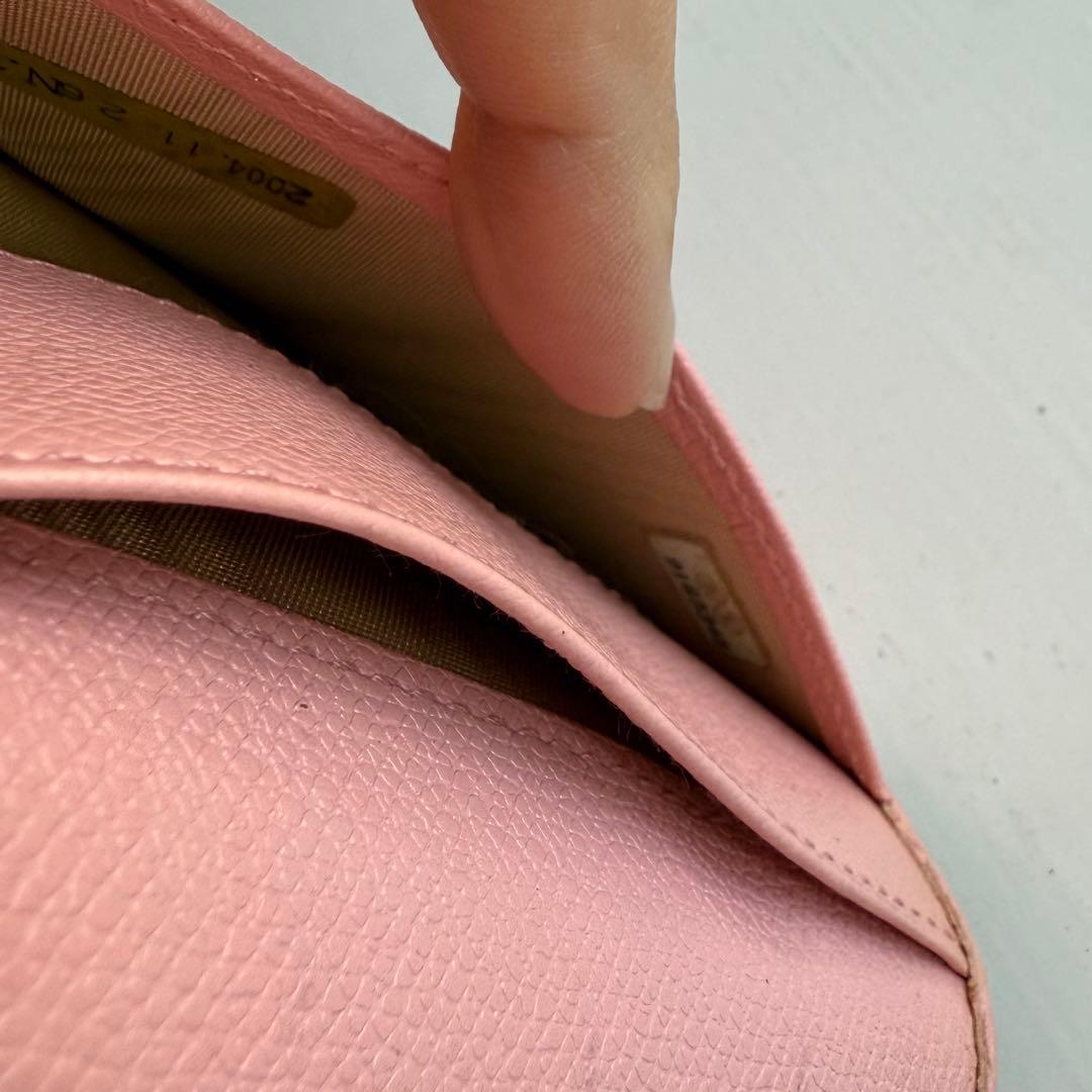 CHANELココボタンA6手帳ピンクキャビアアジェンダ6穴ギャランティカード付