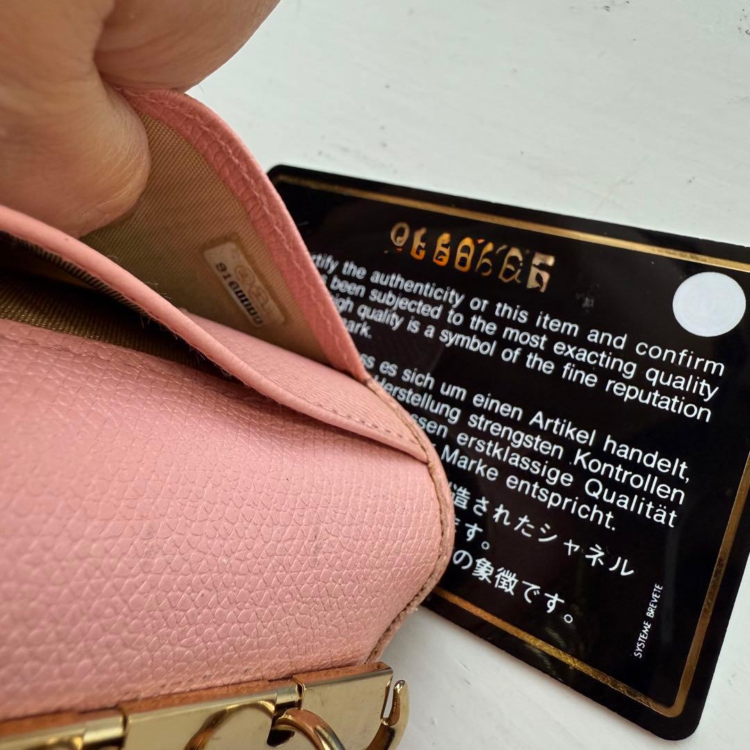 CHANELココボタンA6手帳ピンクキャビアアジェンダ6穴ギャランティカード付