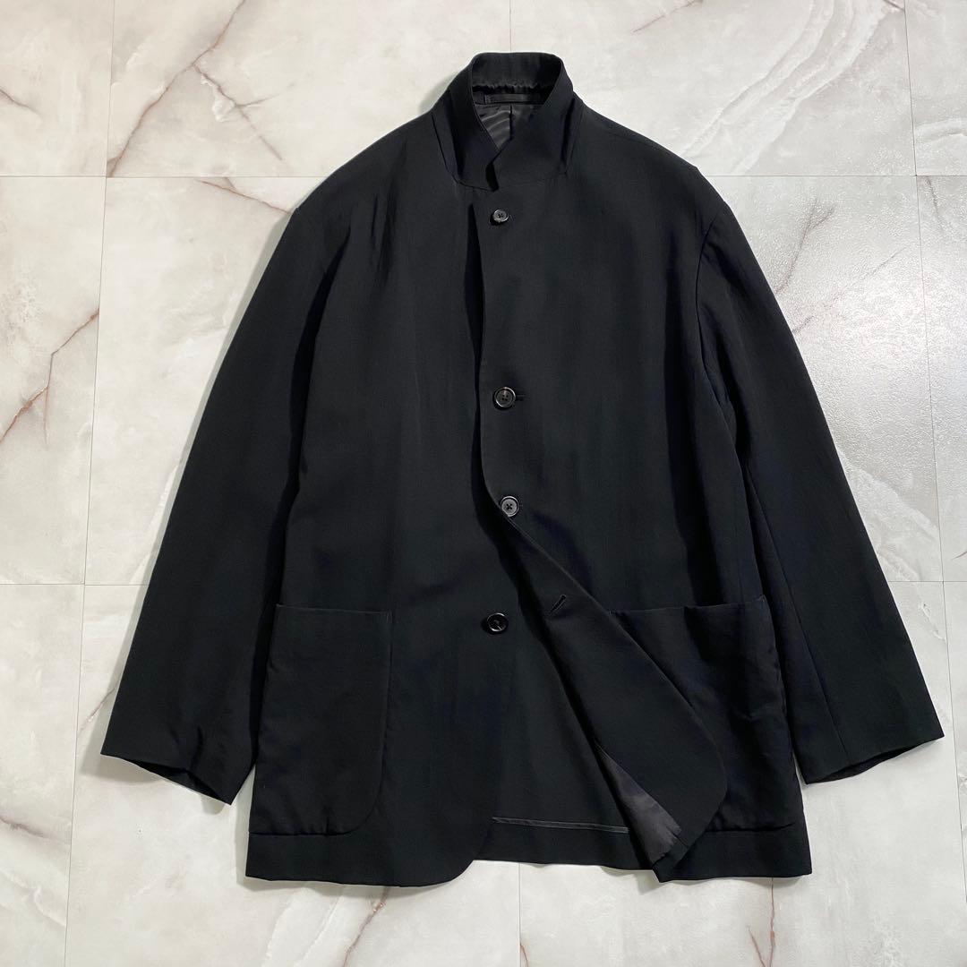 B17785 90's ワイズフォーメン シワギャバ アンコンジャケット 黒 S