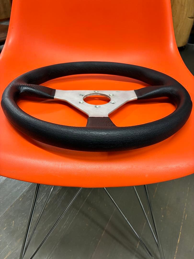 momo ステアリング　モモ　ベローチェ　シルバースポーク　34パイ　旧車　昭和