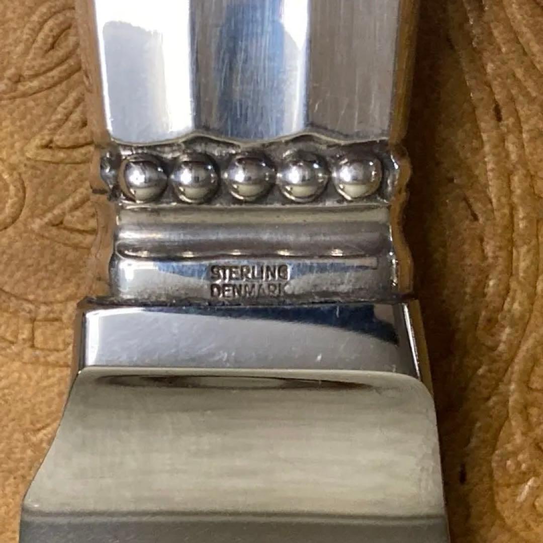 【E 】純銀 ケーキナイフ エコーン【訳あり】