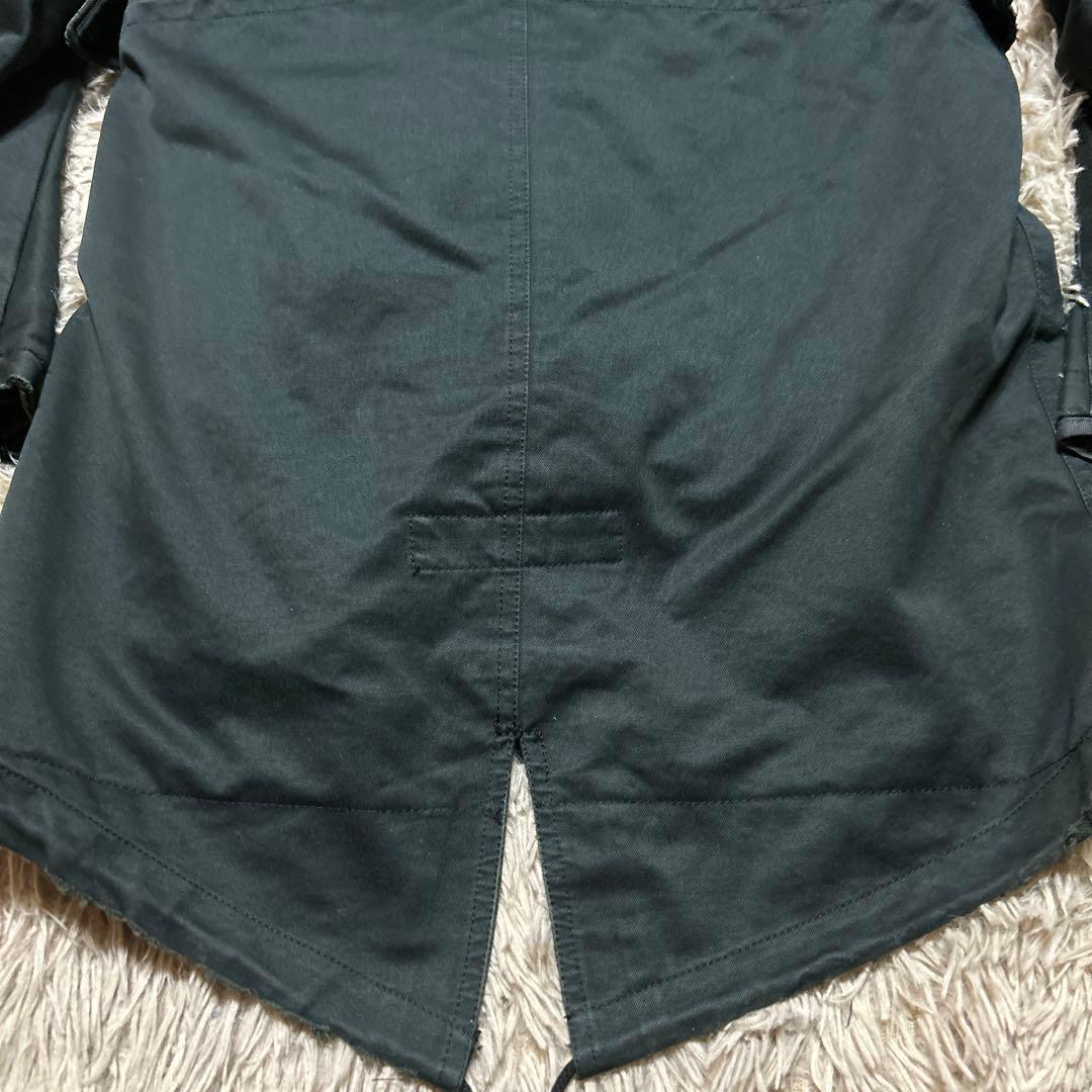 名作WJKデストロイコットンツイルモッズコートブラックS