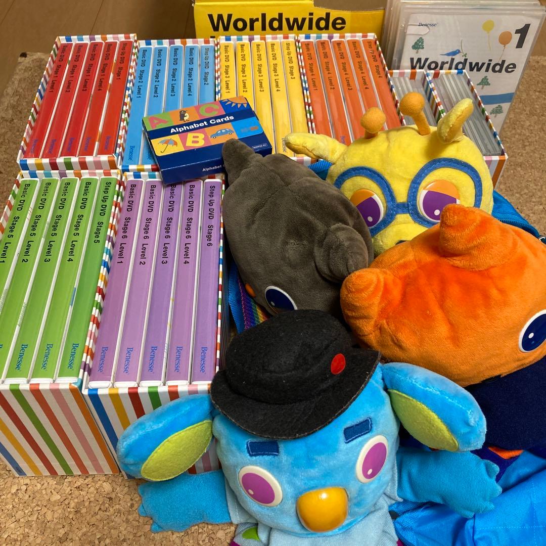 値下げWorldwide Kids English DVD CD パペットセット