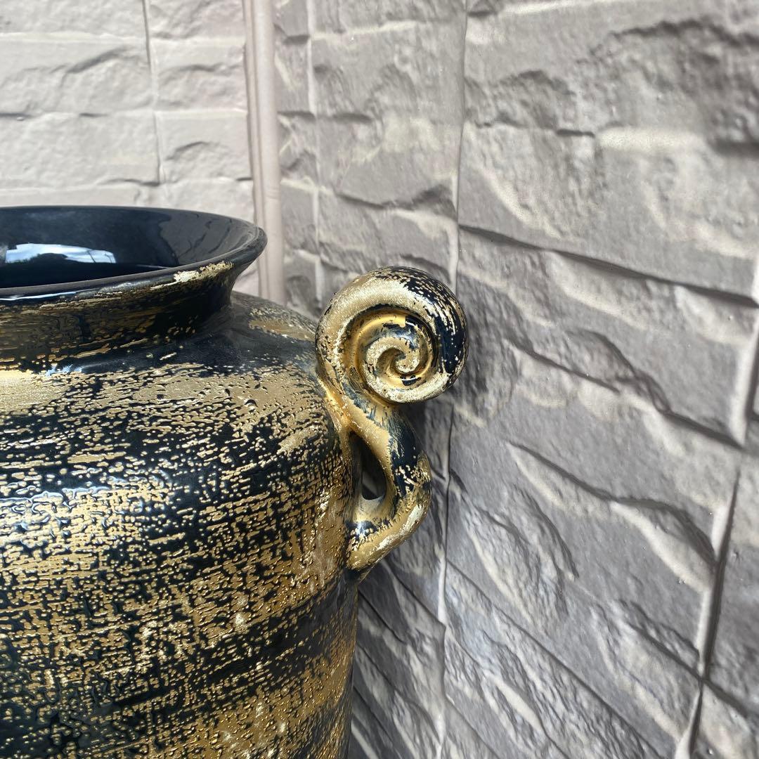 アジアン　エスニック　花瓶　傘立て？　インテリア　大型