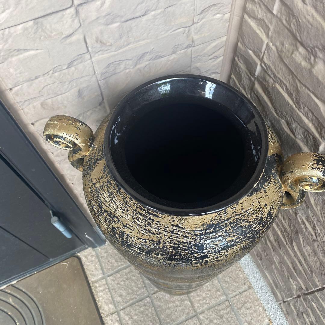 アジアン　エスニック　花瓶　傘立て？　インテリア　大型