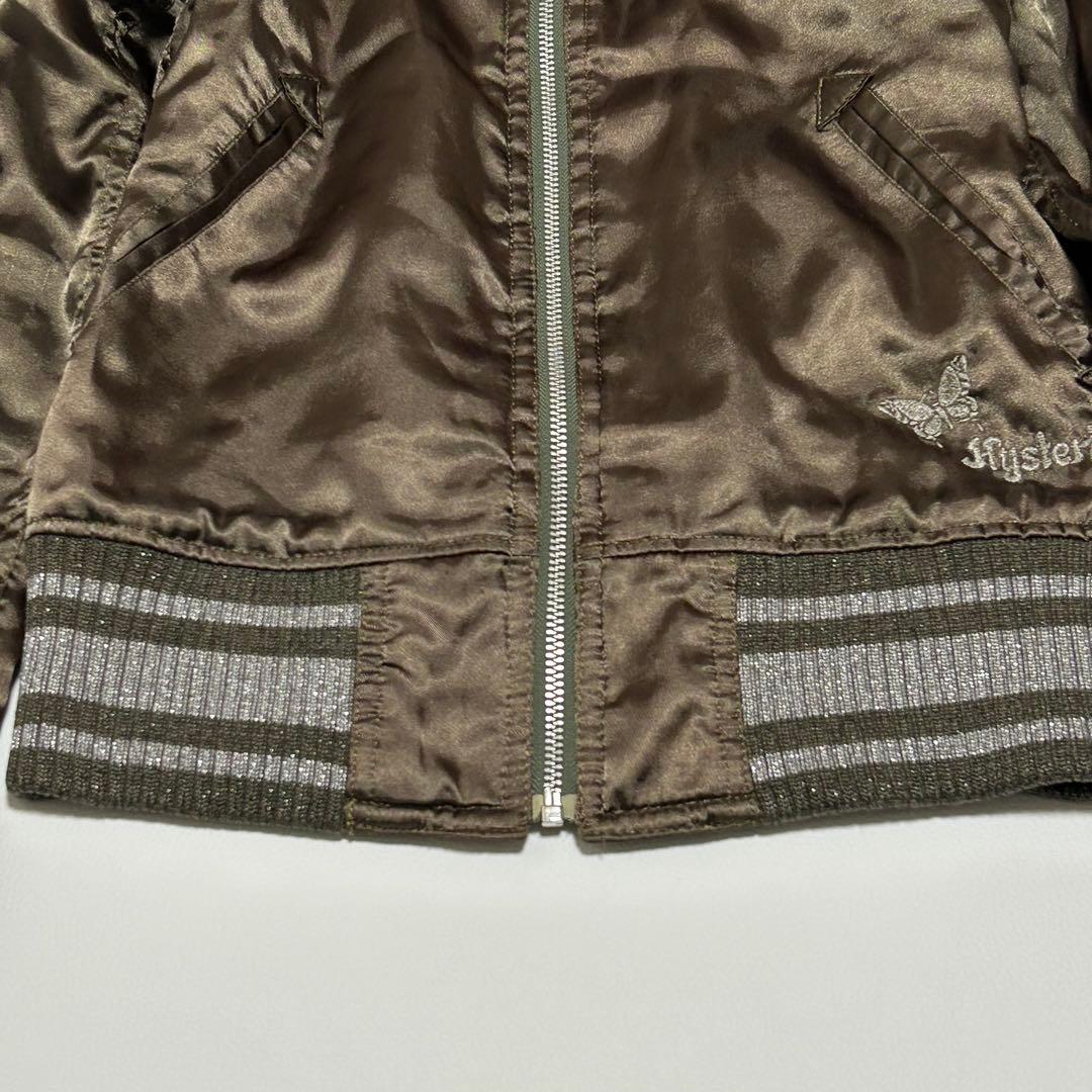 ヒステリックグラマー 中綿ブルゾン スカジャン カーキ バック刺繍