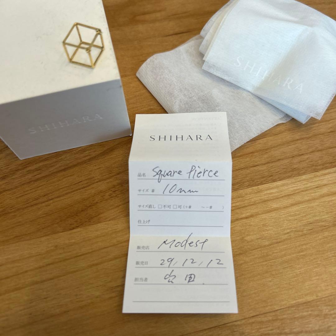 Shihara square pierce 10 スクエアピアス