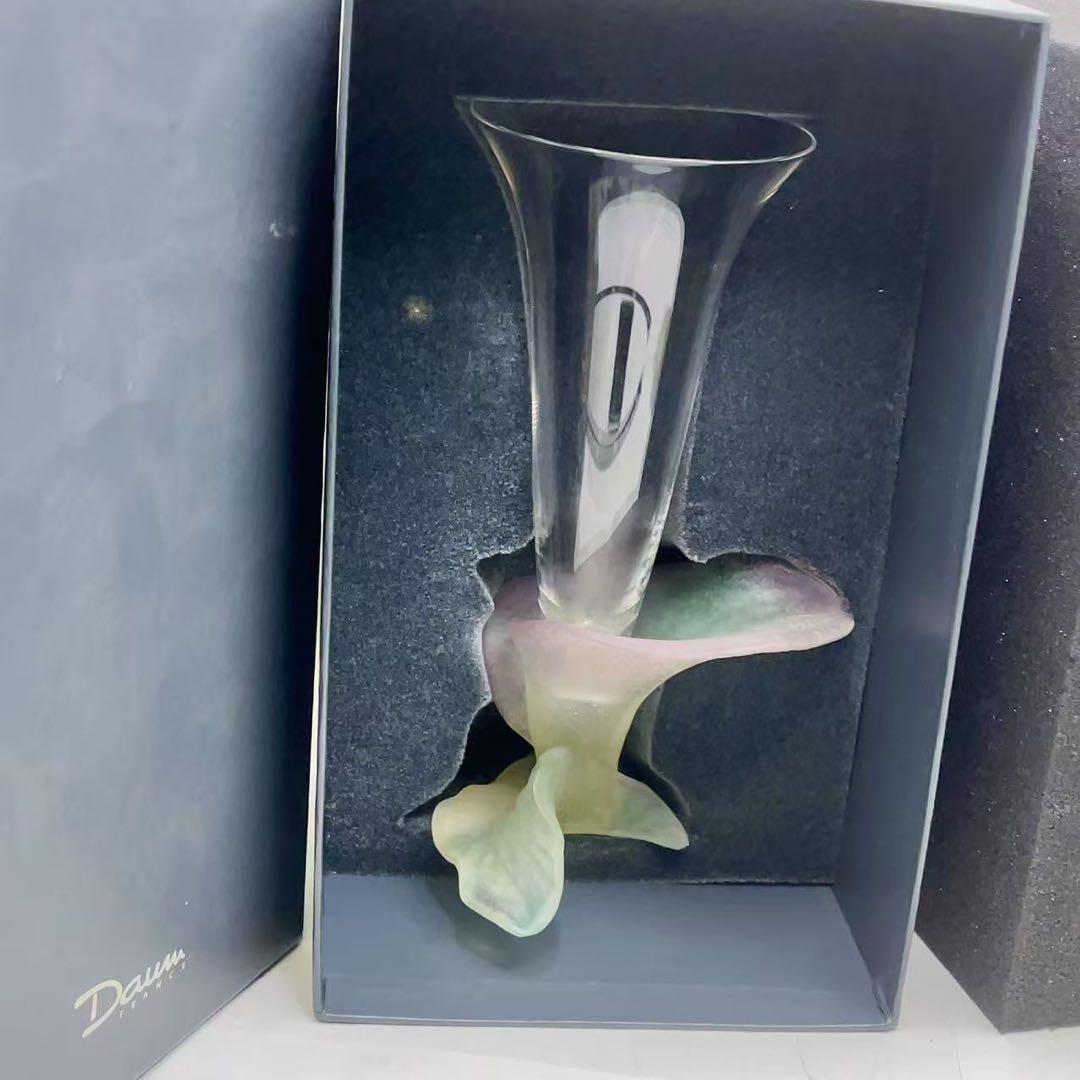 Daum France ドームフランス クリスタル ガラス　フラワー 花瓶