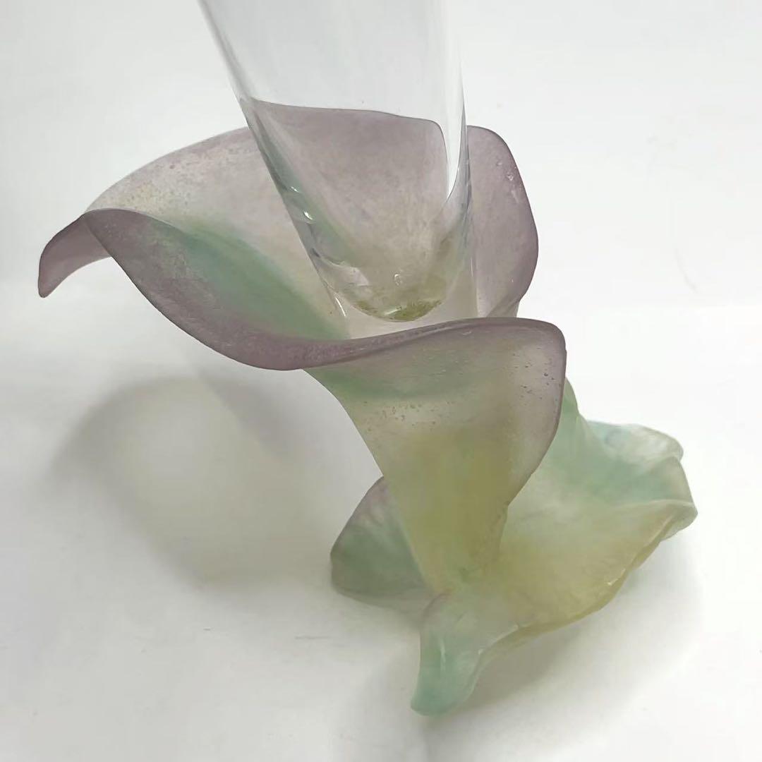 Daum France ドームフランス クリスタル ガラス　フラワー 花瓶