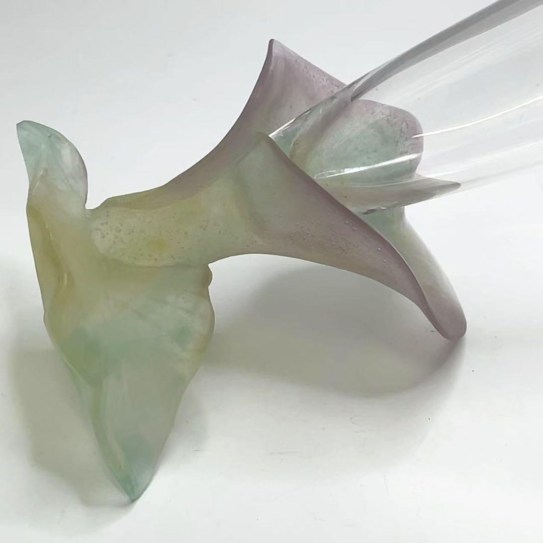 Daum France ドームフランス クリスタル ガラス　フラワー 花瓶