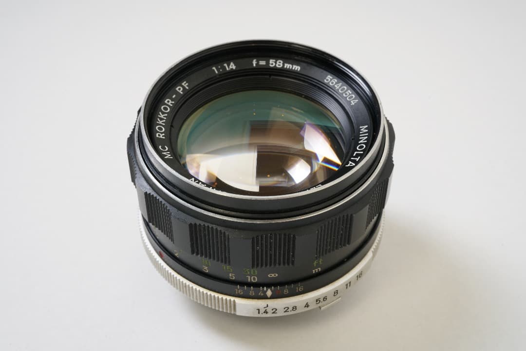 最終価格　ミノルタ　ロッコール　58mmF1.4　オールドレンズ　（中古品）
