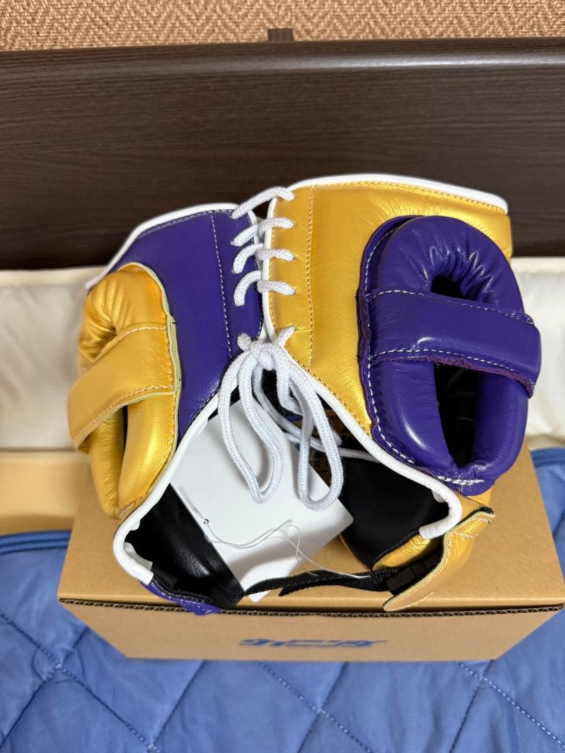 ウイニング winning ヘッドギア Lサイズ　紫／金