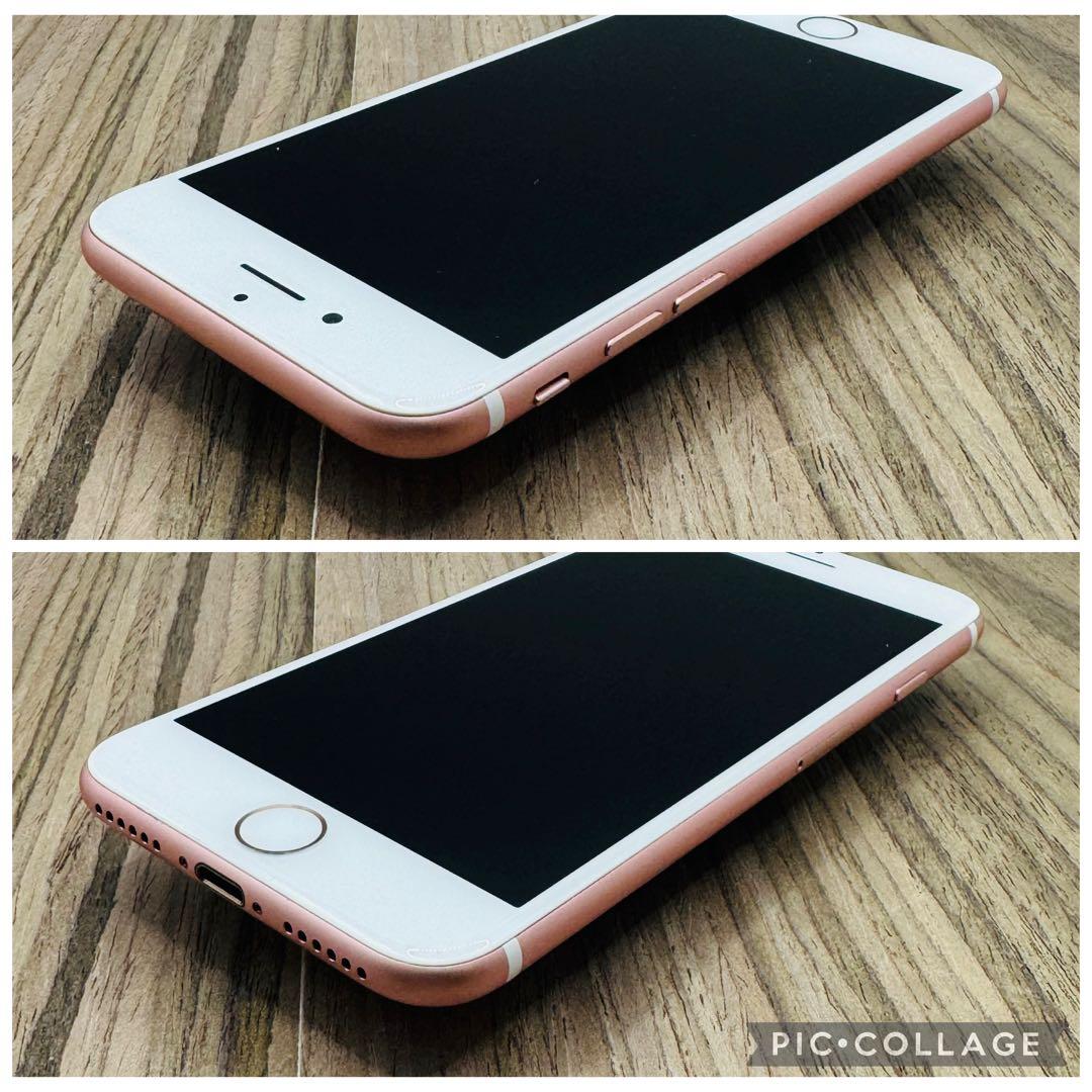 【美品】iPhone7 ローズゴールド 128GB SIMフリー 新品大容量電池
