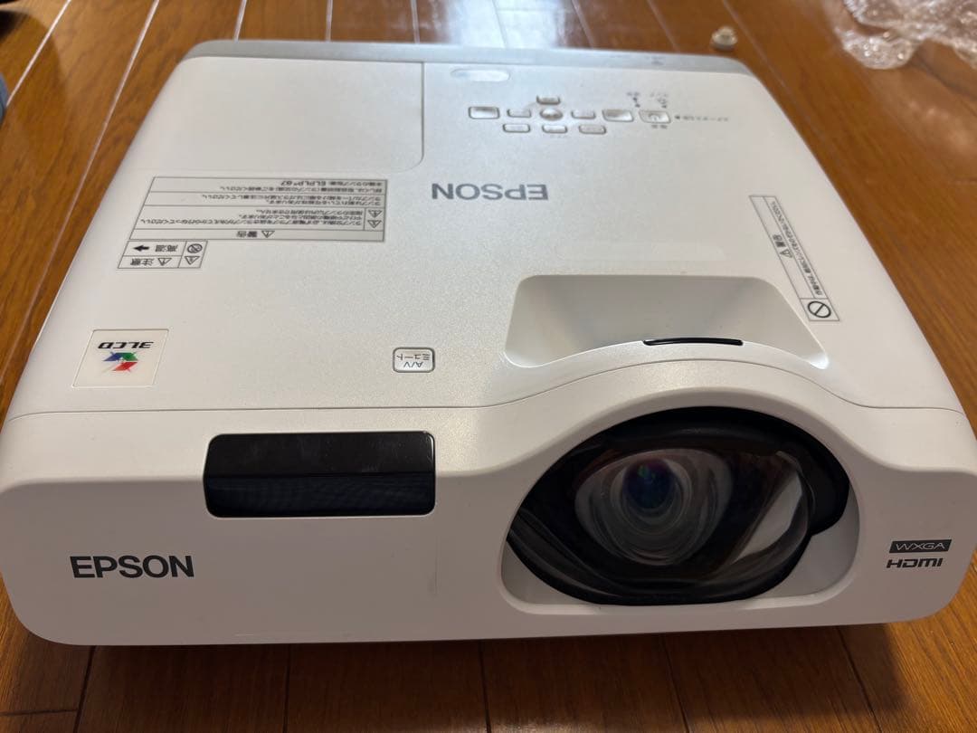 EPSON EB-535W プロジェクター 動作簡単確認　中古現状品リモコン付き