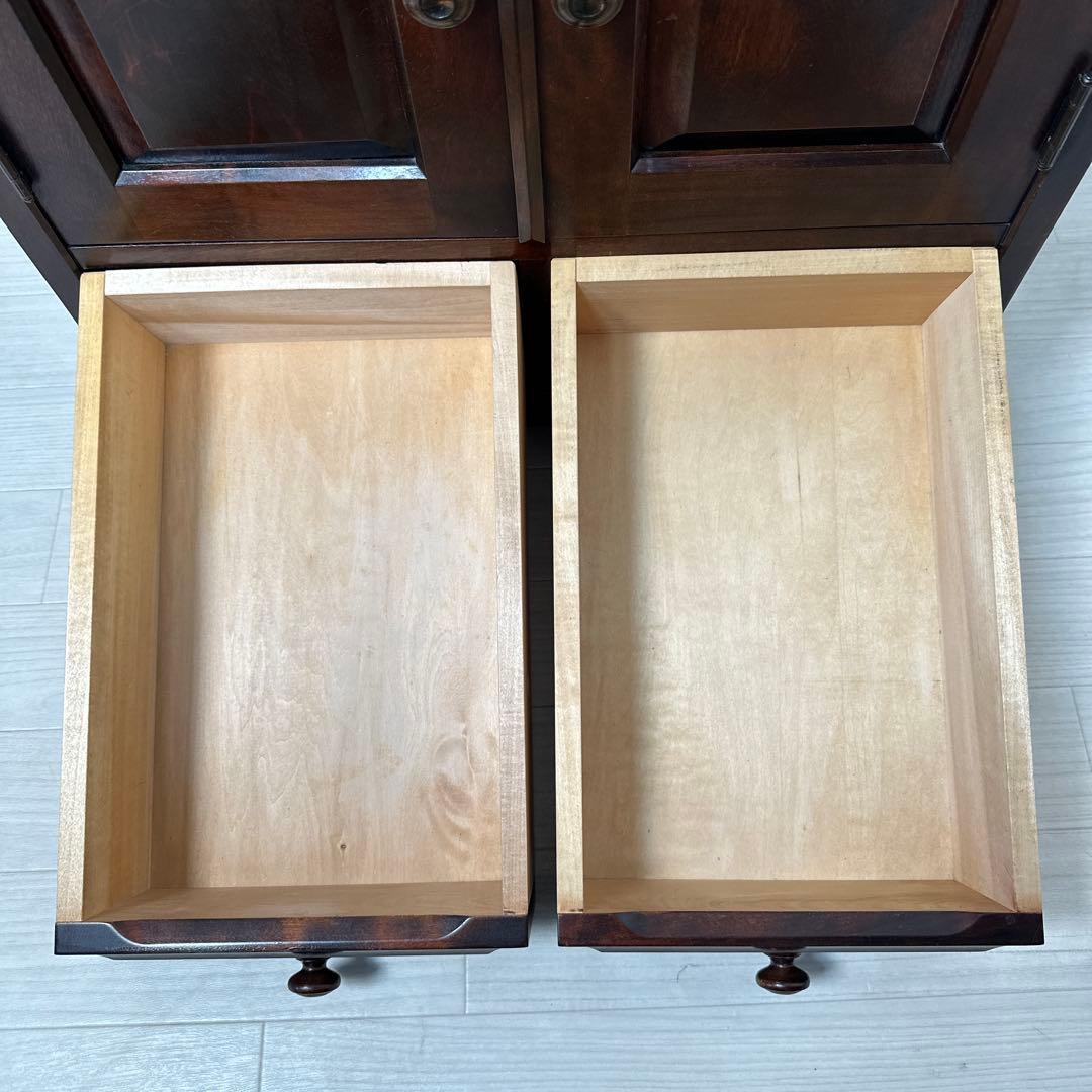 北海道民芸家具 サイドキャビネット リビング収納 収納家具 樺材 i1※