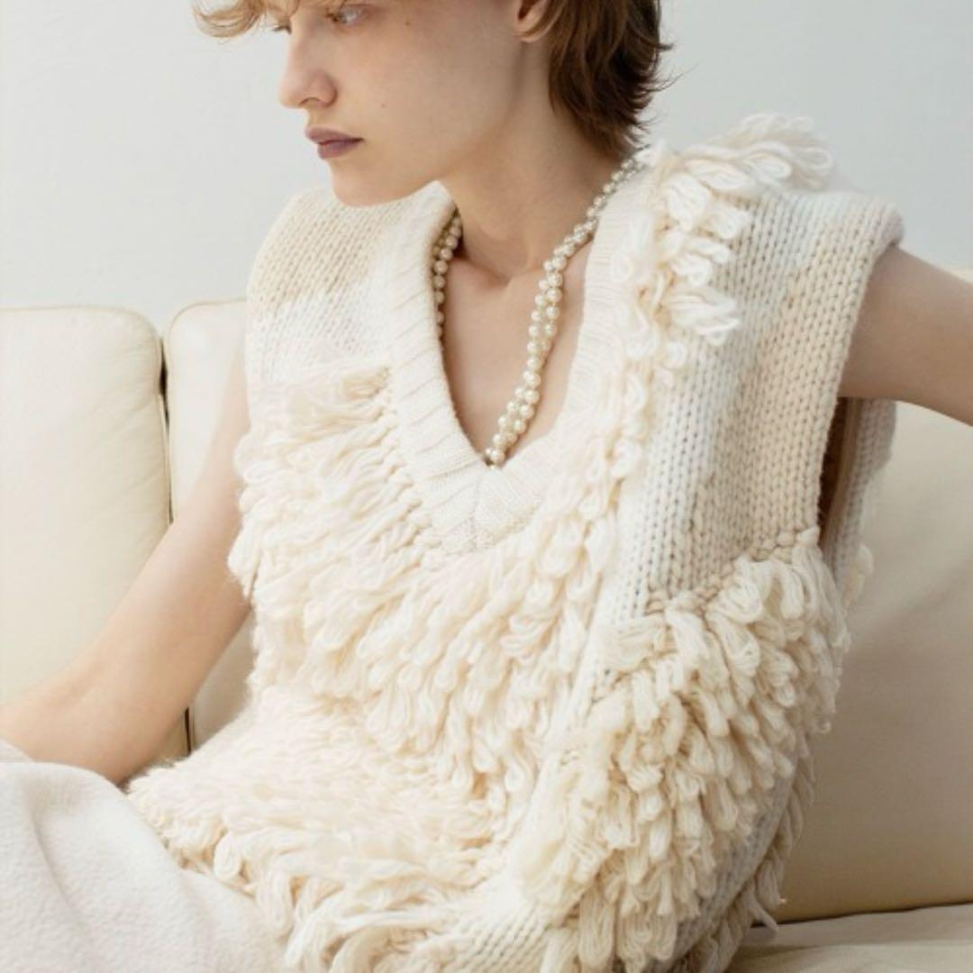 【即日発送】Landscape Intarsia Knit Vest