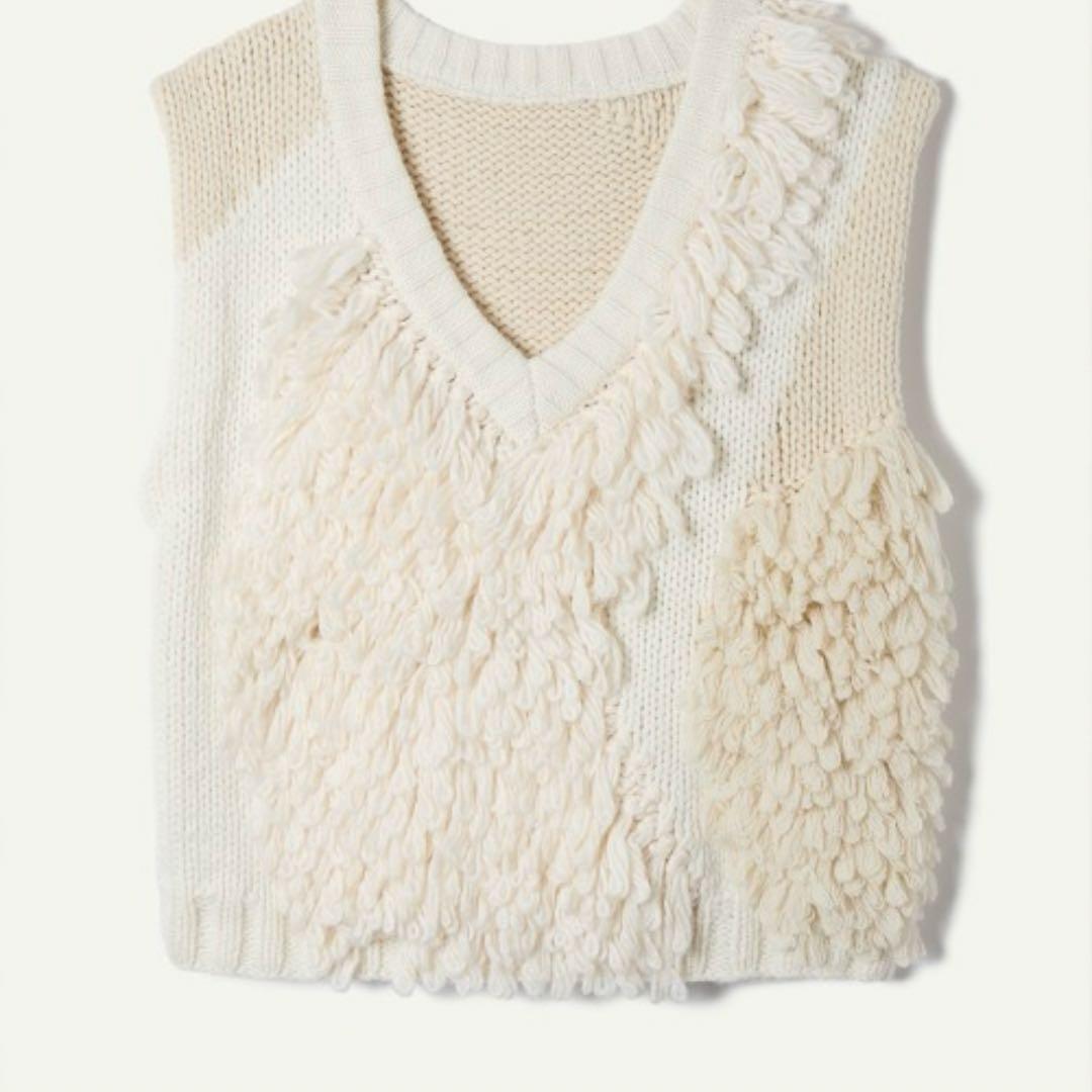 【即日発送】Landscape Intarsia Knit Vest