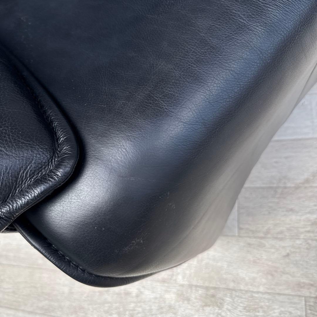 最高級 北欧 ノルウェー MODI モディ リクライニングチェア 総革 ブラック