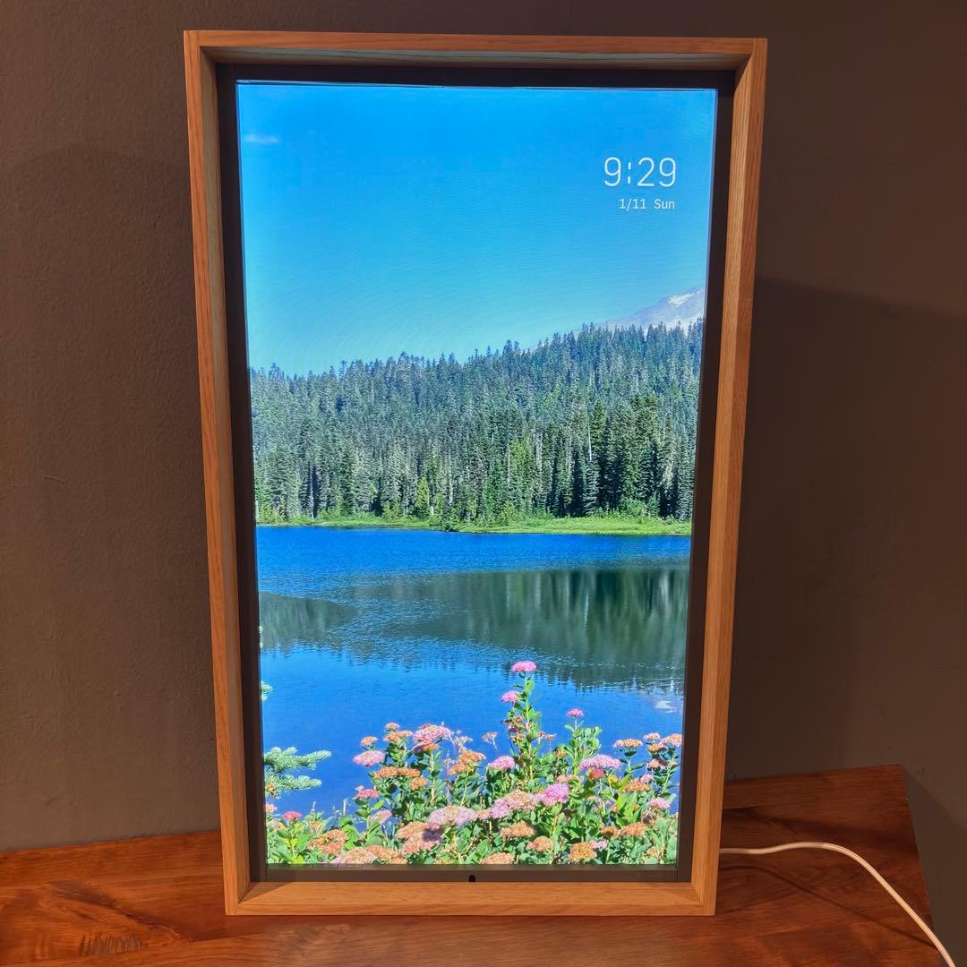 【希少・極美品】Atmoph Window 2 カリモク家具製 木製フレーム