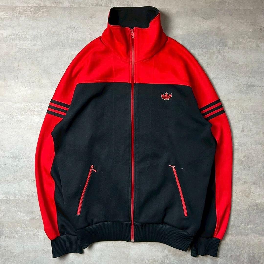 80s adidas トラックジャケット 西ドイツ デサント製 バイカラー