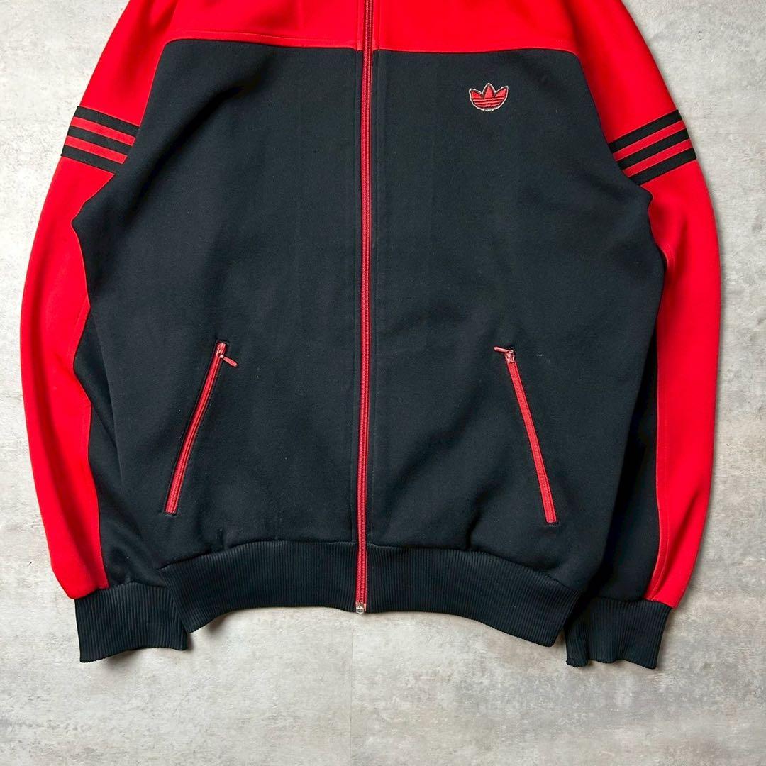 80s adidas トラックジャケット 西ドイツ デサント製 バイカラー