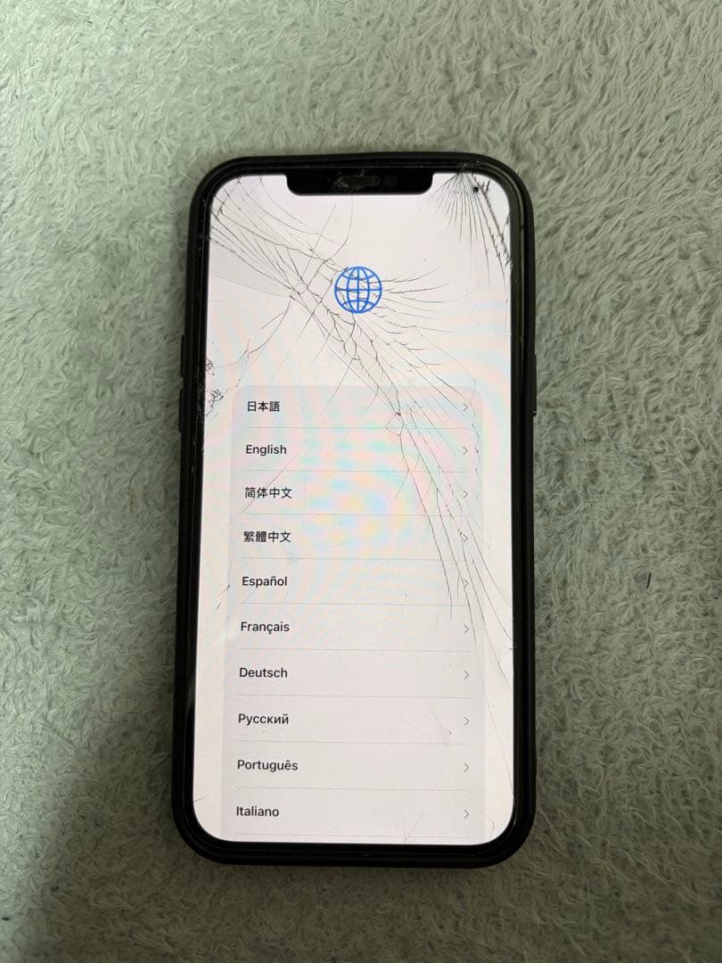 iPhone 12Pro maxスペースグレー ひび割れあり