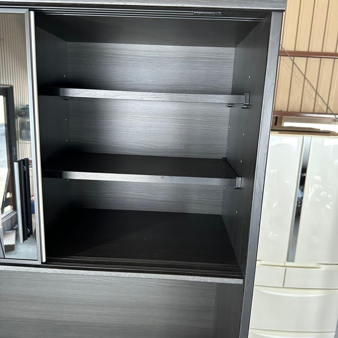 【美品】ニトリ キッチンボード SP201 100KB GY 食器棚