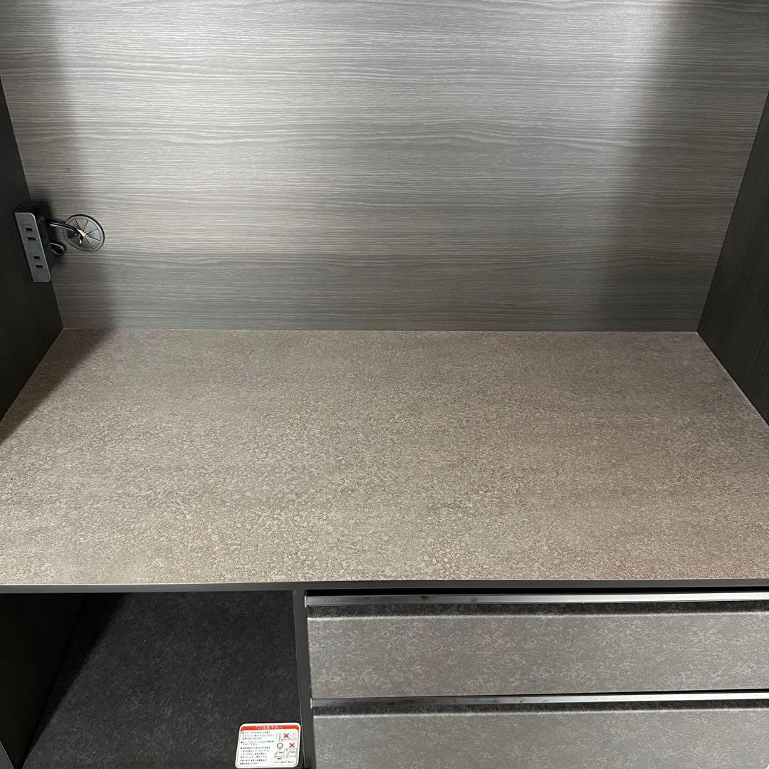 【美品】ニトリ キッチンボード SP201 100KB GY 食器棚