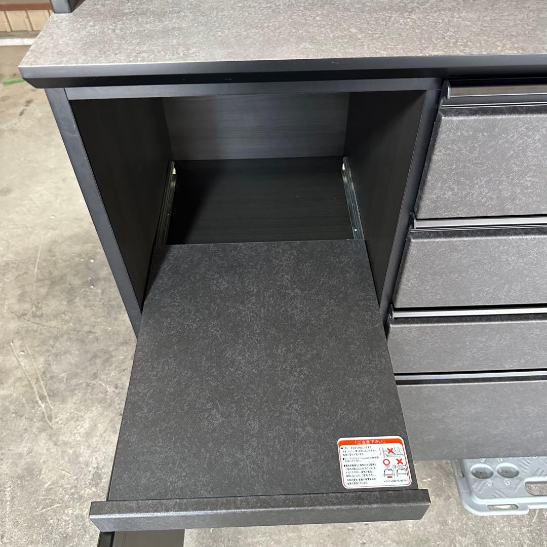 【美品】ニトリ キッチンボード SP201 100KB GY 食器棚